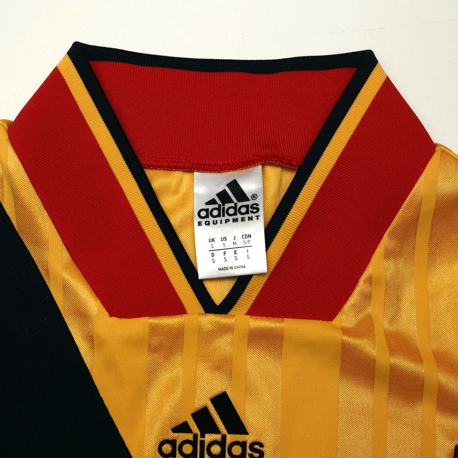 1993/94 Wright #8 Arsenal Retro adidas Equipment Away L/S Football Shirt (S/M)