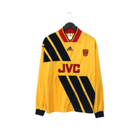 1993/94 Wright #8 Arsenal Retro adidas Equipment Away L/S Football Shirt (S/M)