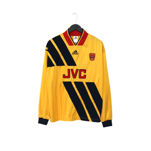 1993/94 Wright #8 Arsenal Retro adidas Equipment Away L/S Football Shirt (S/M)