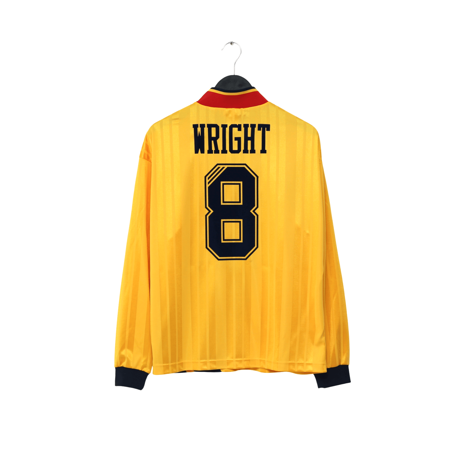 1993/94 Wright #8 Arsenal Retro adidas Equipment Away L/S Football Shirt (S/M)