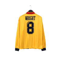 1993/94 Wright #8 Arsenal Retro adidas Equipment Away L/S Football Shirt (S/M)
