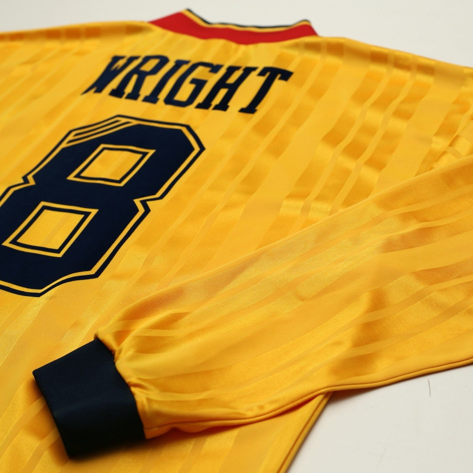 1993/94 Wright #8 Arsenal Retro adidas Equipment Away L/S Football Shirt (S/M)