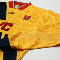 1993/94 Wright #8 Arsenal Retro adidas Equipment Away L/S Football Shirt (S/M)