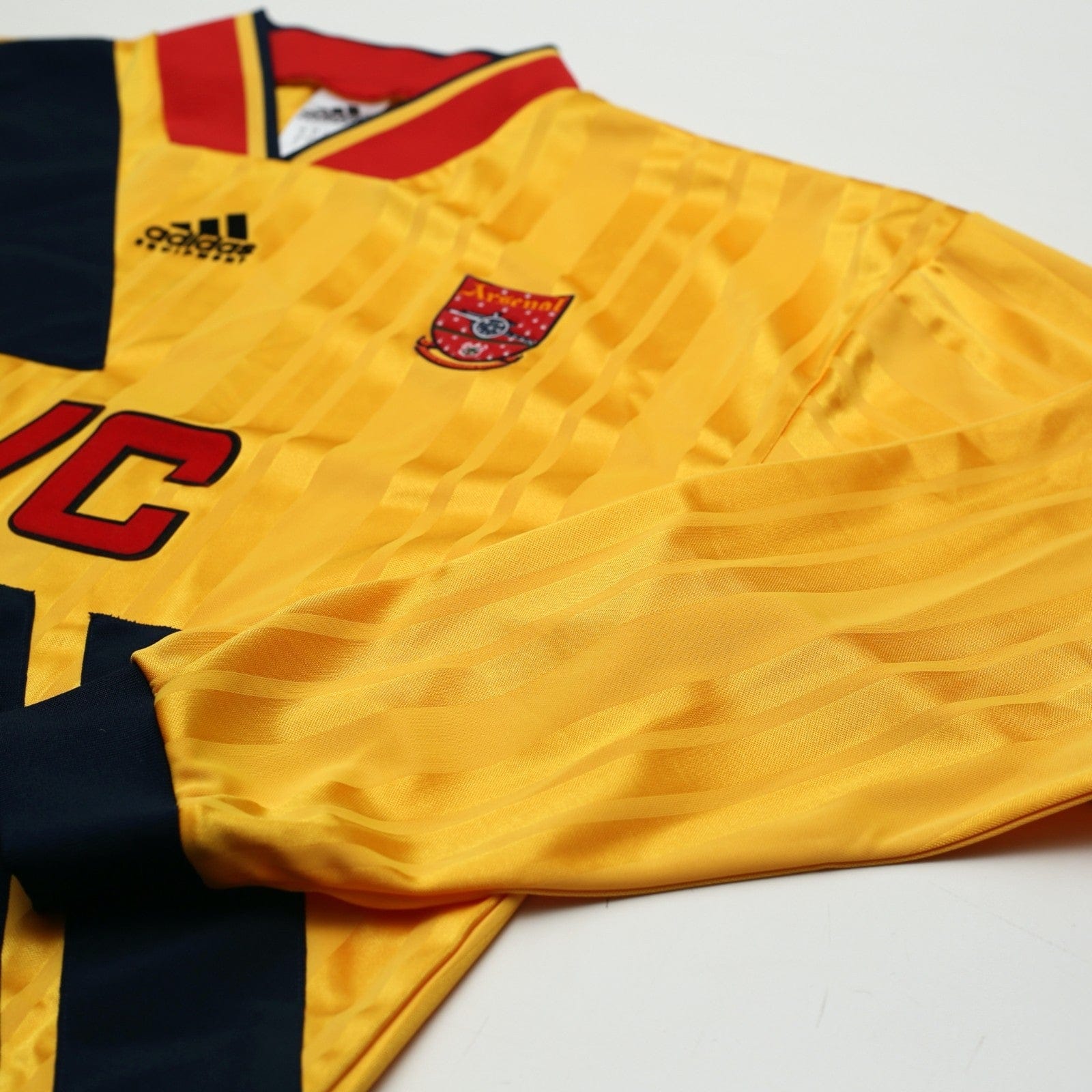 1993/94 Wright #8 Arsenal Retro adidas Equipment Away L/S Football Shirt (S/M)