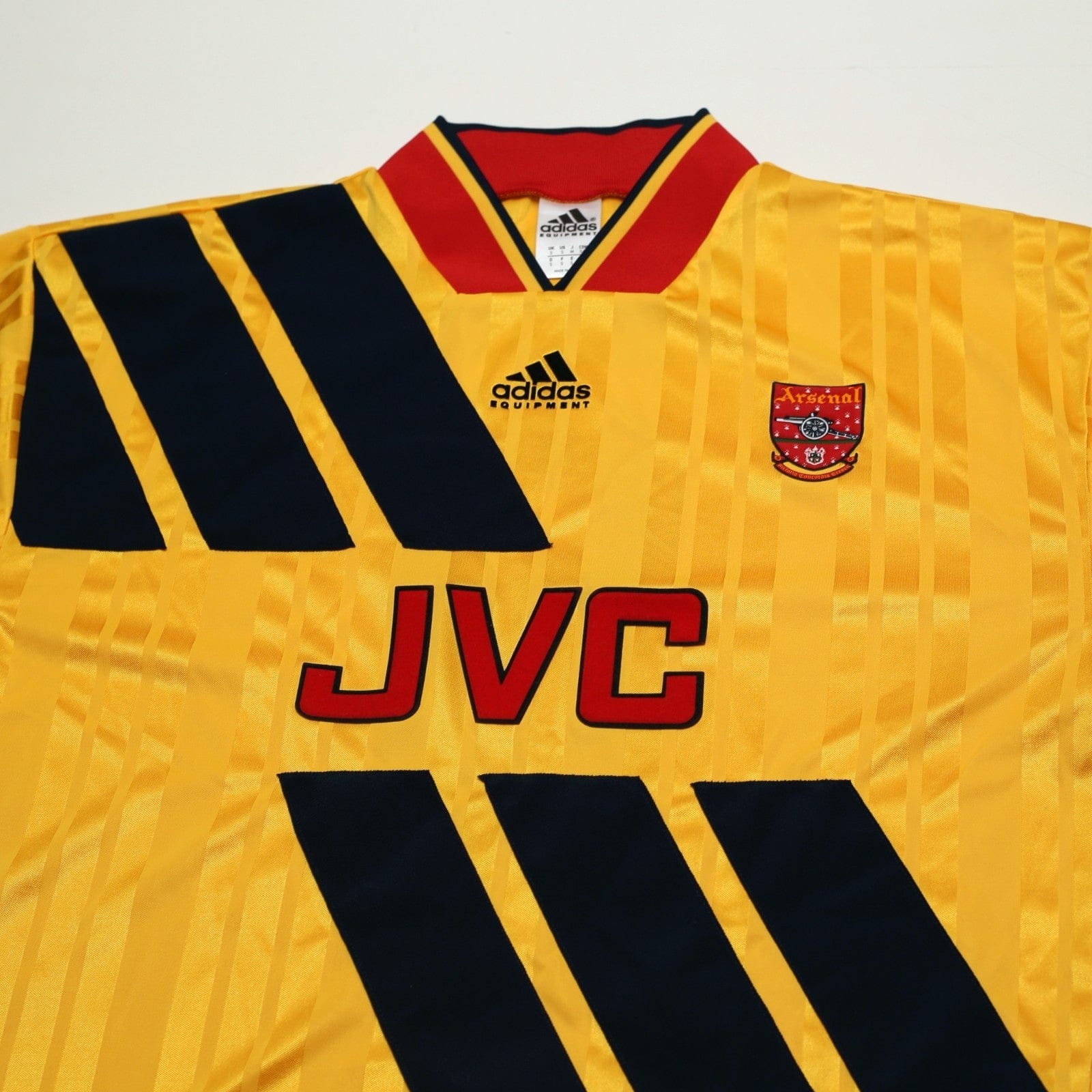 1993/94 Wright #8 Arsenal Retro adidas Equipment Away L/S Football Shirt (S/M)