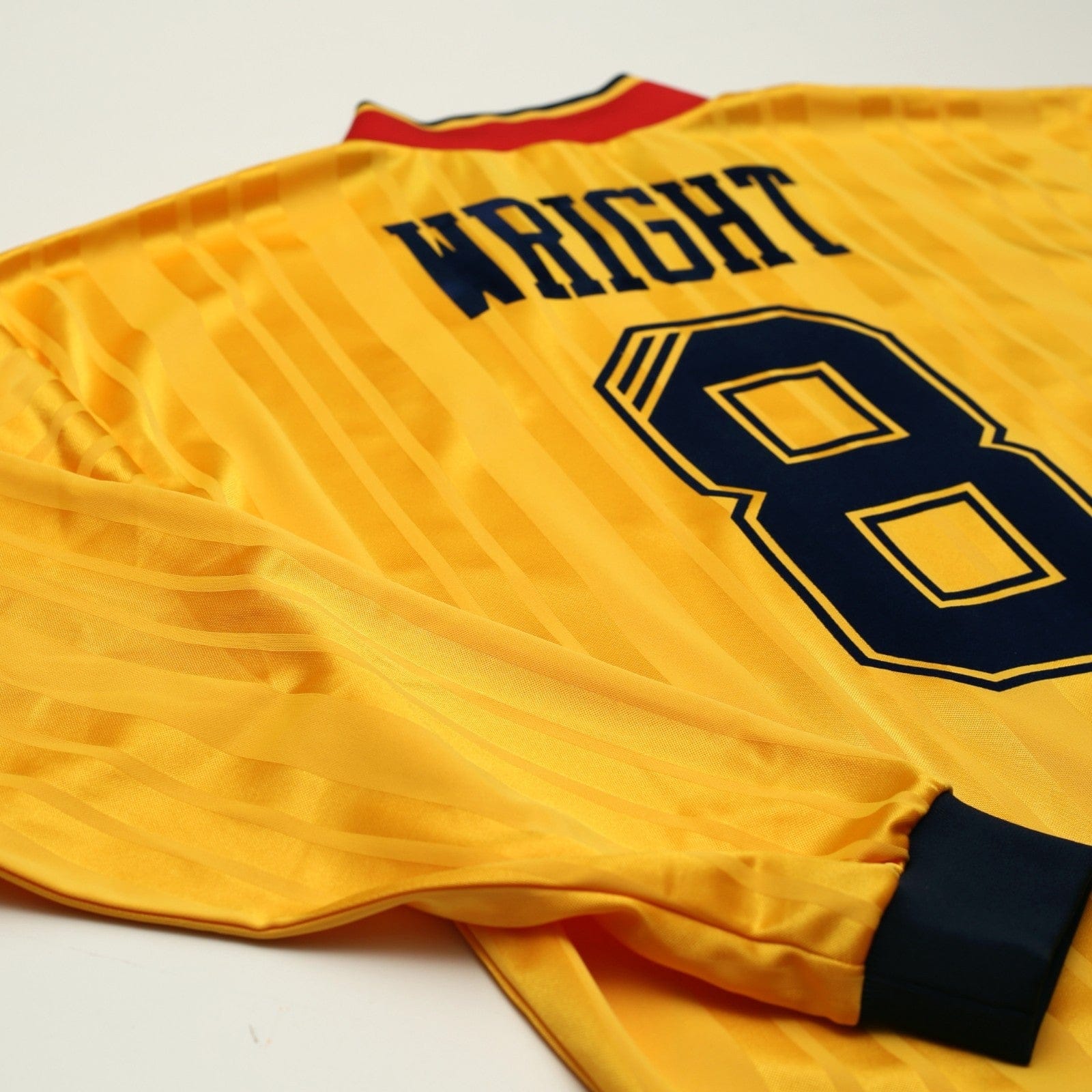 1993/94 Wright #8 Arsenal Retro adidas Equipment Away L/S Football Shirt (S/M)