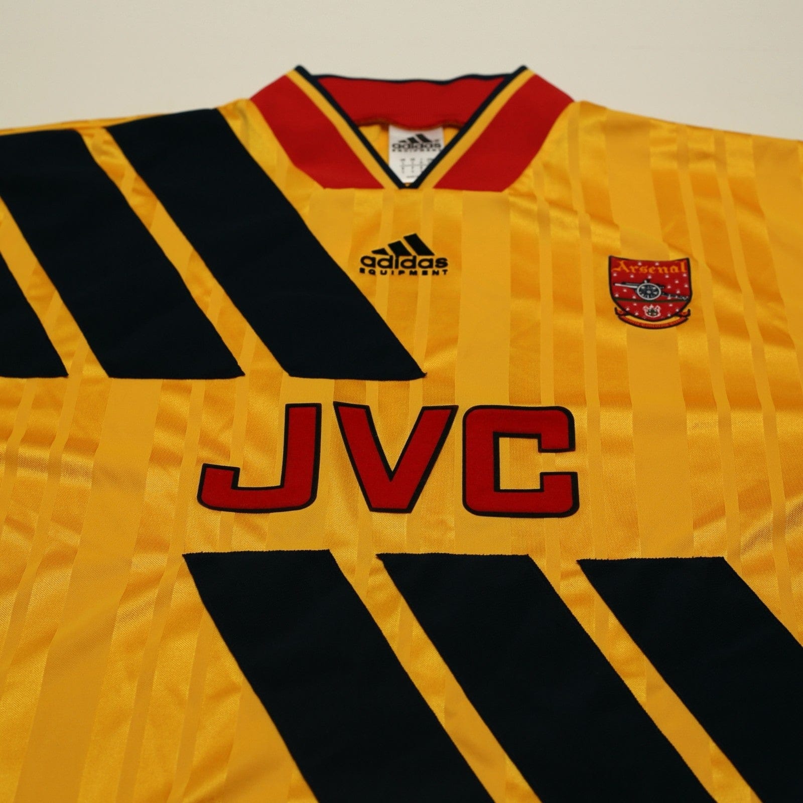 1993/94 Wright #8 Arsenal Retro adidas Equipment Away L/S Football Shirt (S/M)