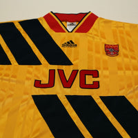 1993/94 Wright #8 Arsenal Retro adidas Equipment Away L/S Football Shirt (S/M)