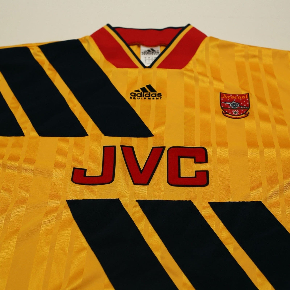 1993/94 Wright #8 Arsenal Retro adidas Equipment Away L/S Football Shirt (S/M)