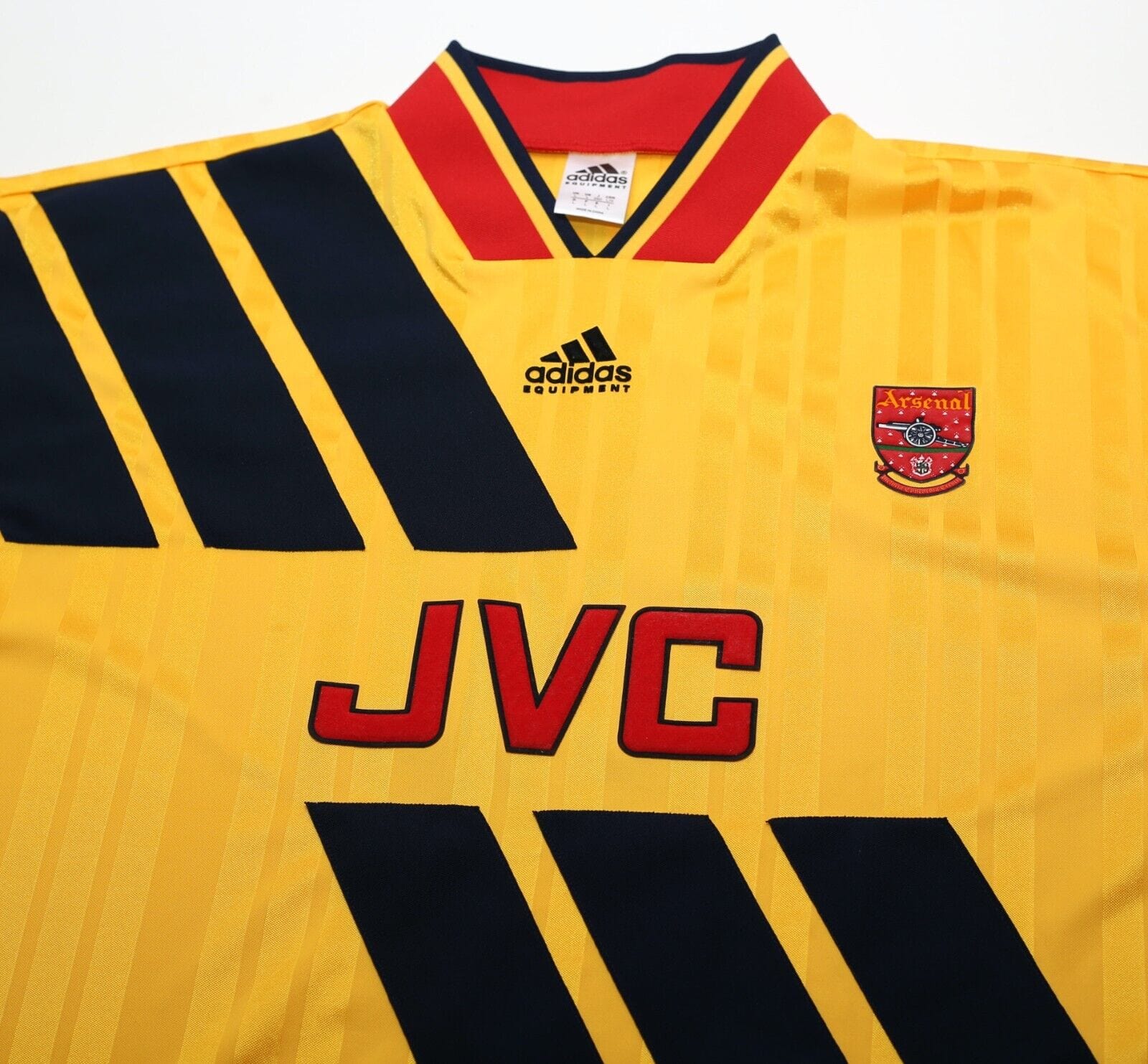 1993/94 WRIGHT #8 Arsenal Retro adidas Equipment LS Away Football Shirt (L/XL)