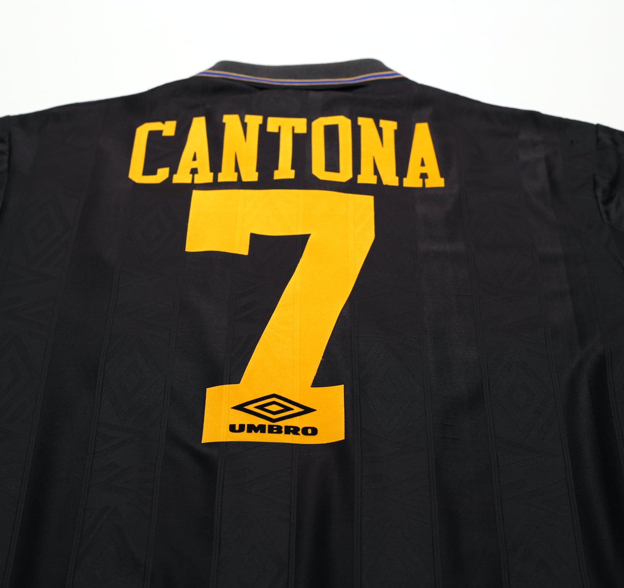 1993/95 CANTONA #7 Manchester United Vintage Umbro Away Football Shirt (L/XL)