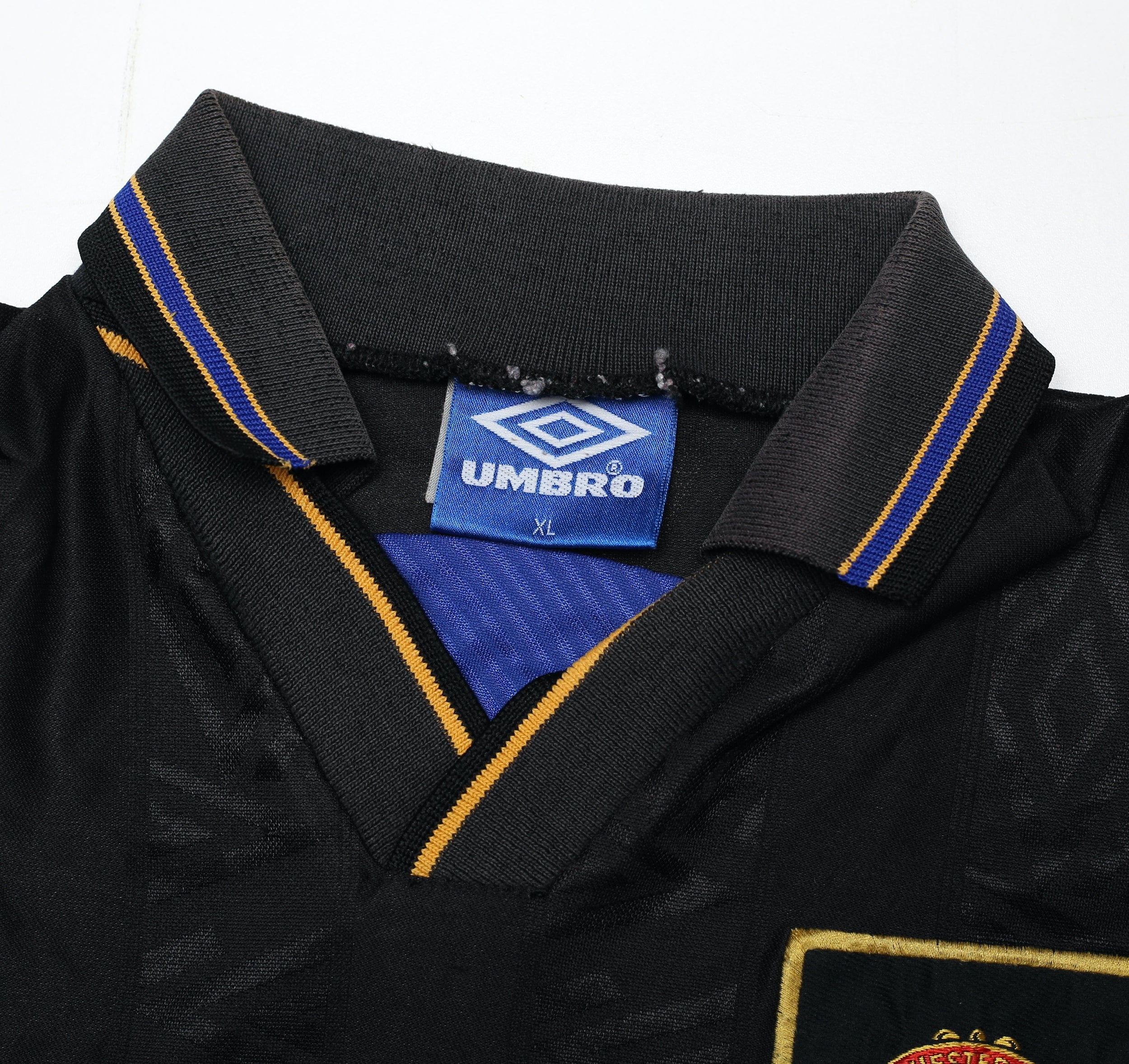 1993/95 CANTONA #7 Manchester United Vintage Umbro Away Football Shirt (L/XL)