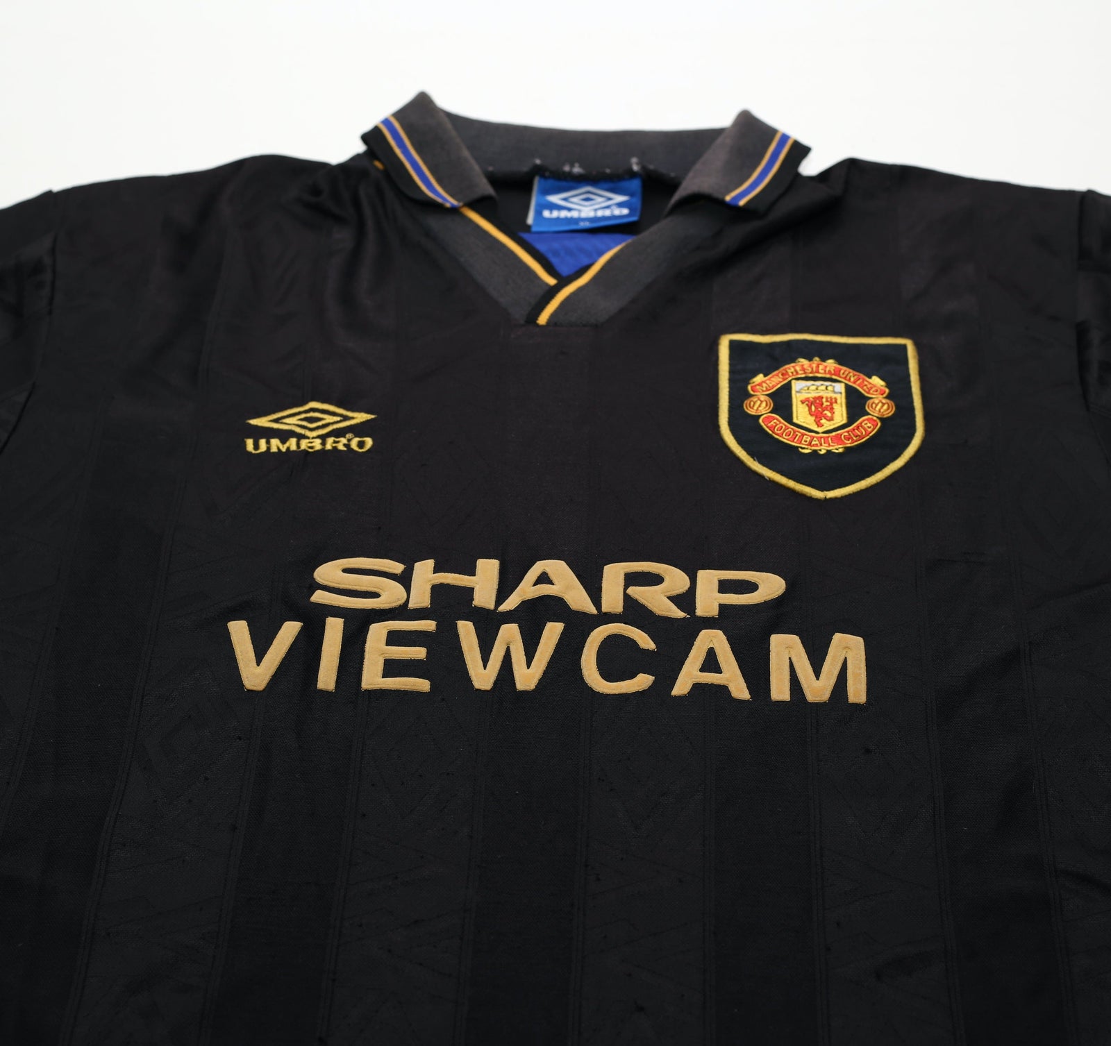 1993/95 CANTONA #7 Manchester United Vintage Umbro Away Football Shirt (L/XL)