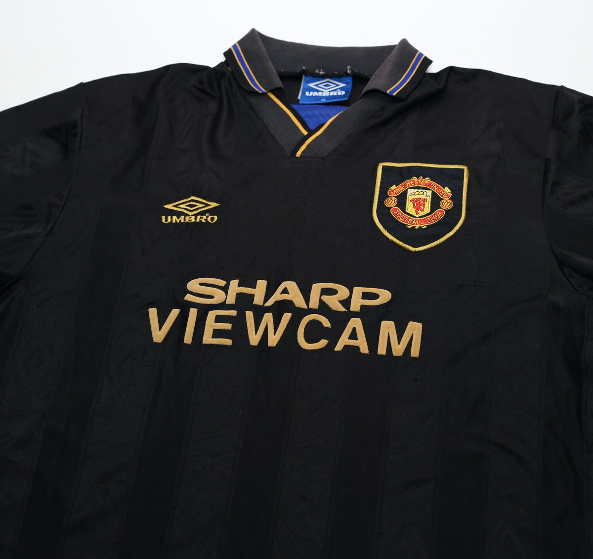 1993/95 CANTONA #7 Manchester United Vintage Umbro Away Football Shirt (L/XL)