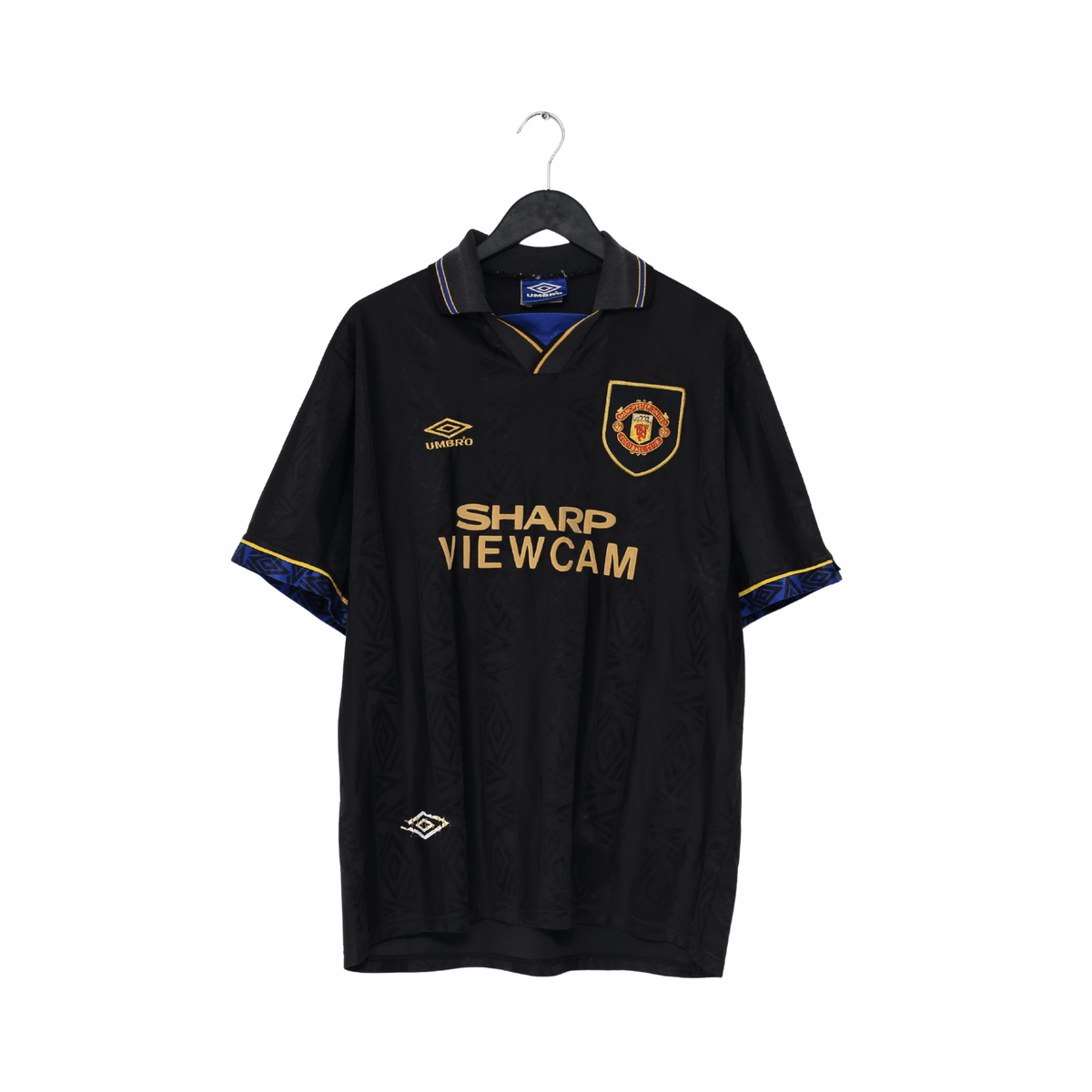 1993/95 CANTONA #7 Manchester United Vintage Umbro Away Football Shirt (L/XL)