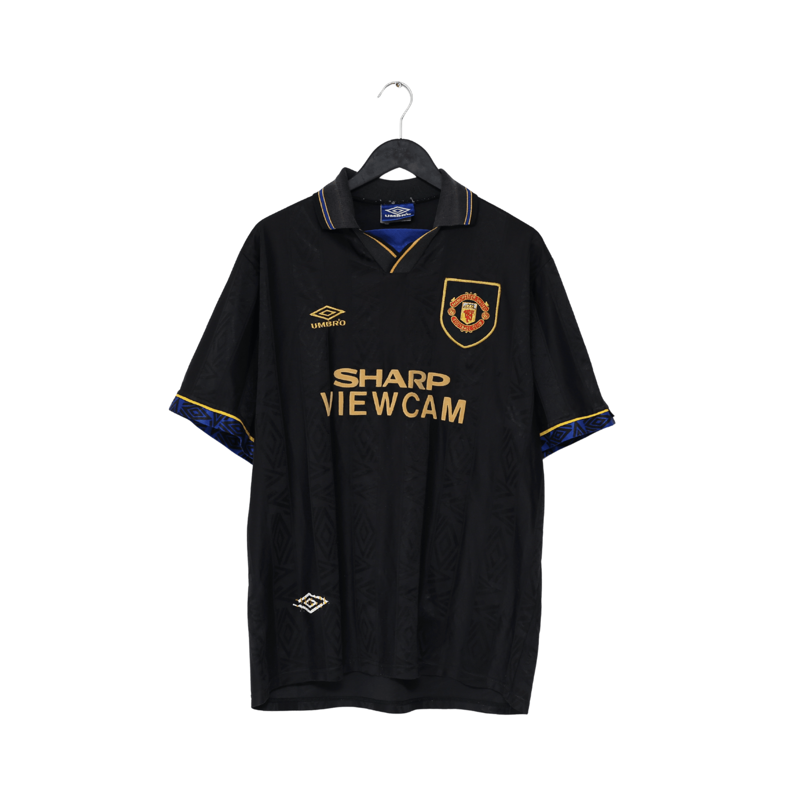 1993/95 CANTONA #7 Manchester United Vintage Umbro Away Football Shirt (L/XL)