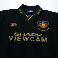 1993/95 Cantona #7 Manchester United Vintage Umbro Away Football Shirt (M)