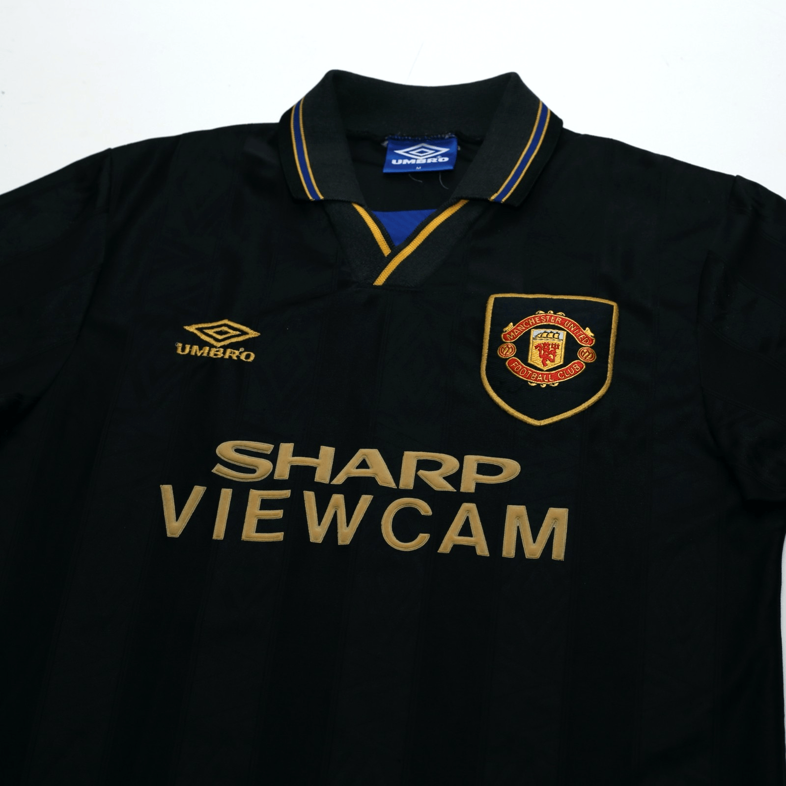1993/95 Cantona #7 Manchester United Vintage Umbro Away Football Shirt (M)
