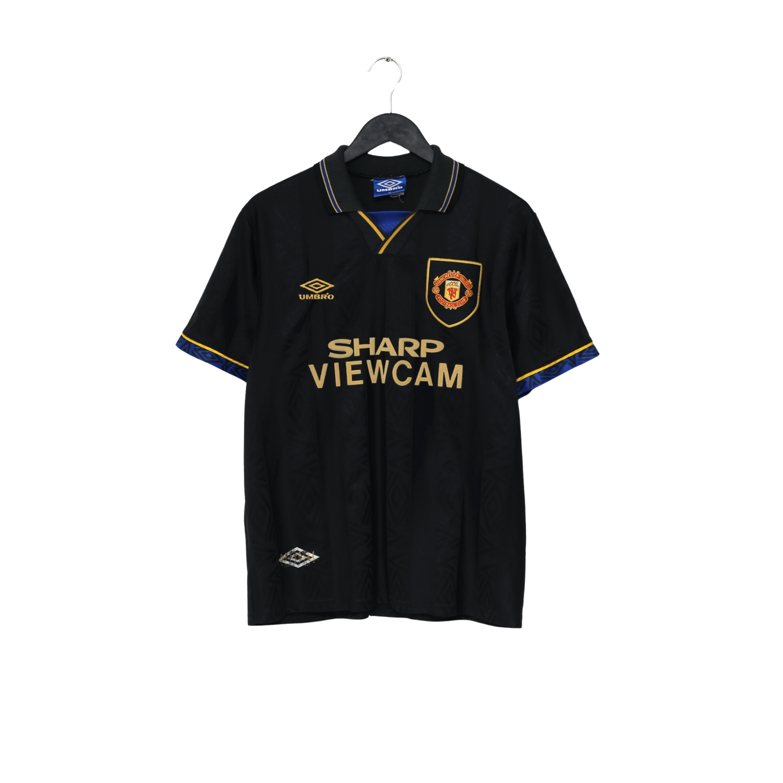 1993/95 Cantona #7 Manchester United Vintage Umbro Away Football Shirt (M)