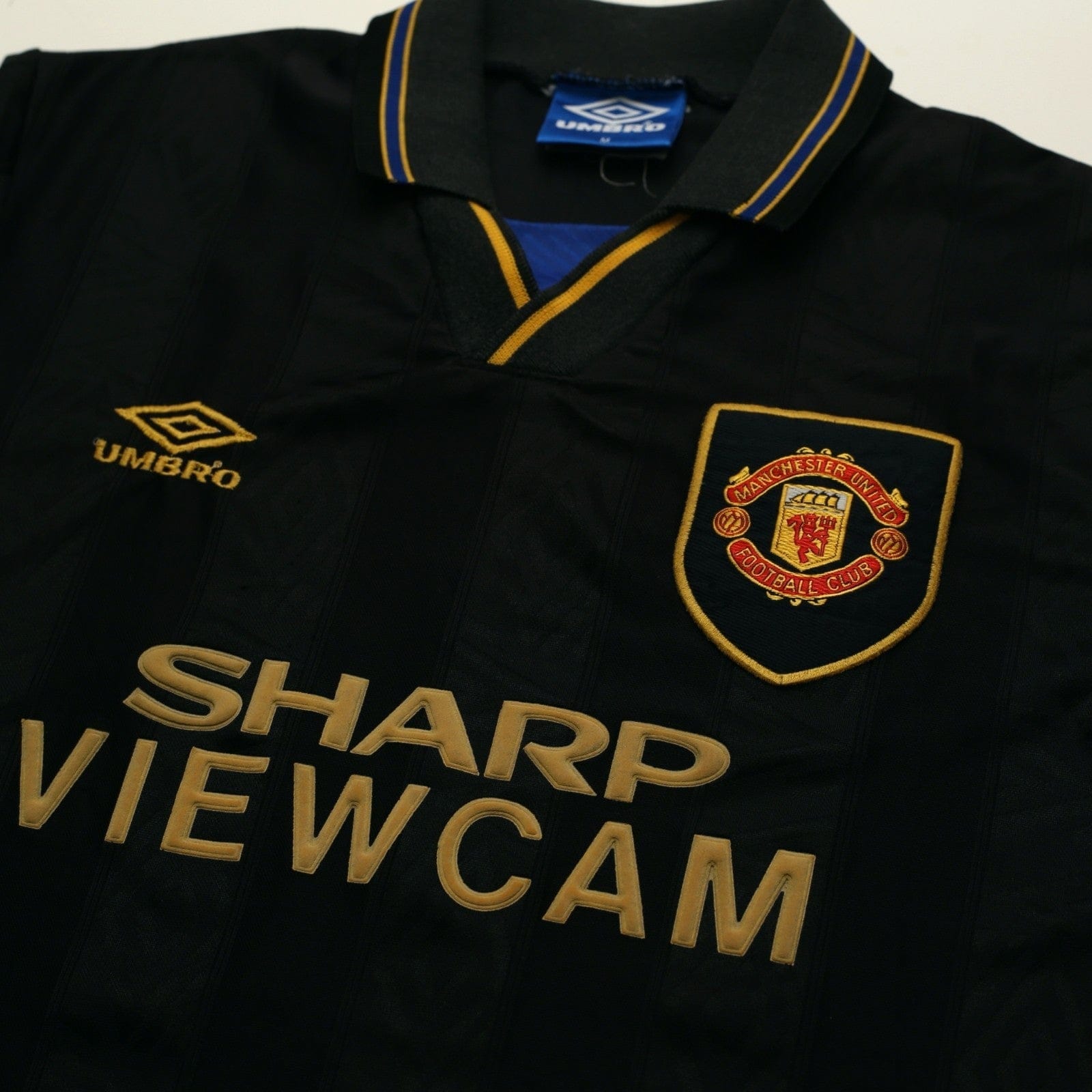 1993/95 Cantona #7 Manchester United Vintage Umbro Away Football Shirt (M)