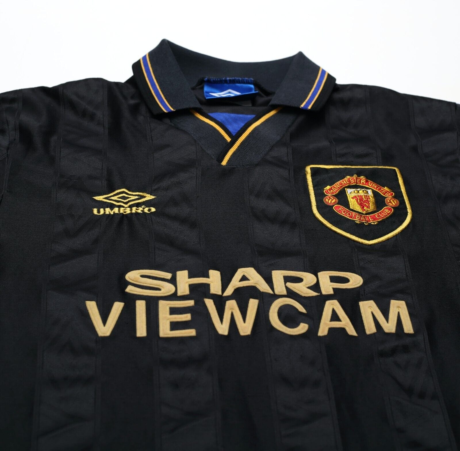 1993/95 CANTONA #7 Manchester United Vintage Umbro Away Football Shirt (M)