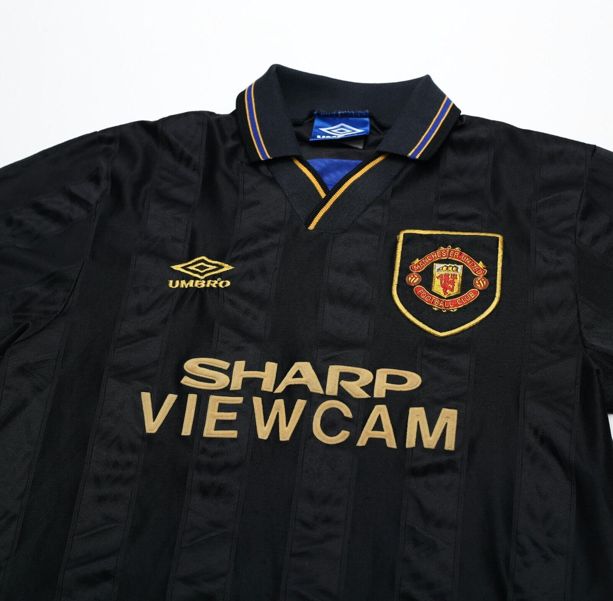 1993/95 CANTONA #7 Manchester United Vintage Umbro Away Football Shirt (M)