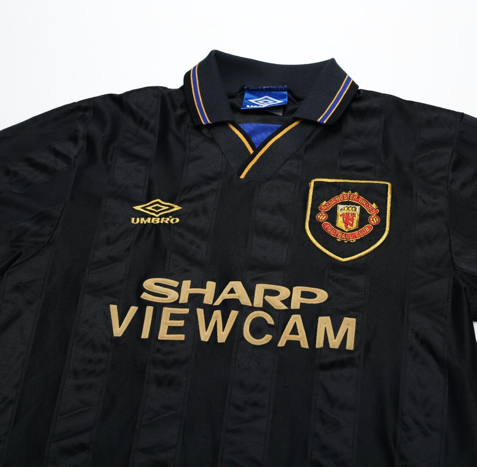 1993/95 CANTONA #7 Manchester United Vintage Umbro Away Football Shirt (M)