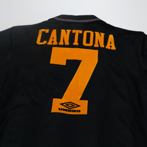 1993/95 Cantona #7 Manchester United Vintage Umbro Away Football Shirt (S)