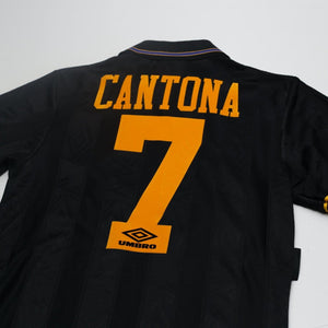 1993/95 Cantona #7 Manchester United Vintage Umbro Away Football Shirt (S)