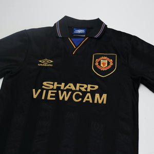 1993/95 Cantona #7 Manchester United Vintage Umbro Away Football Shirt (S)
