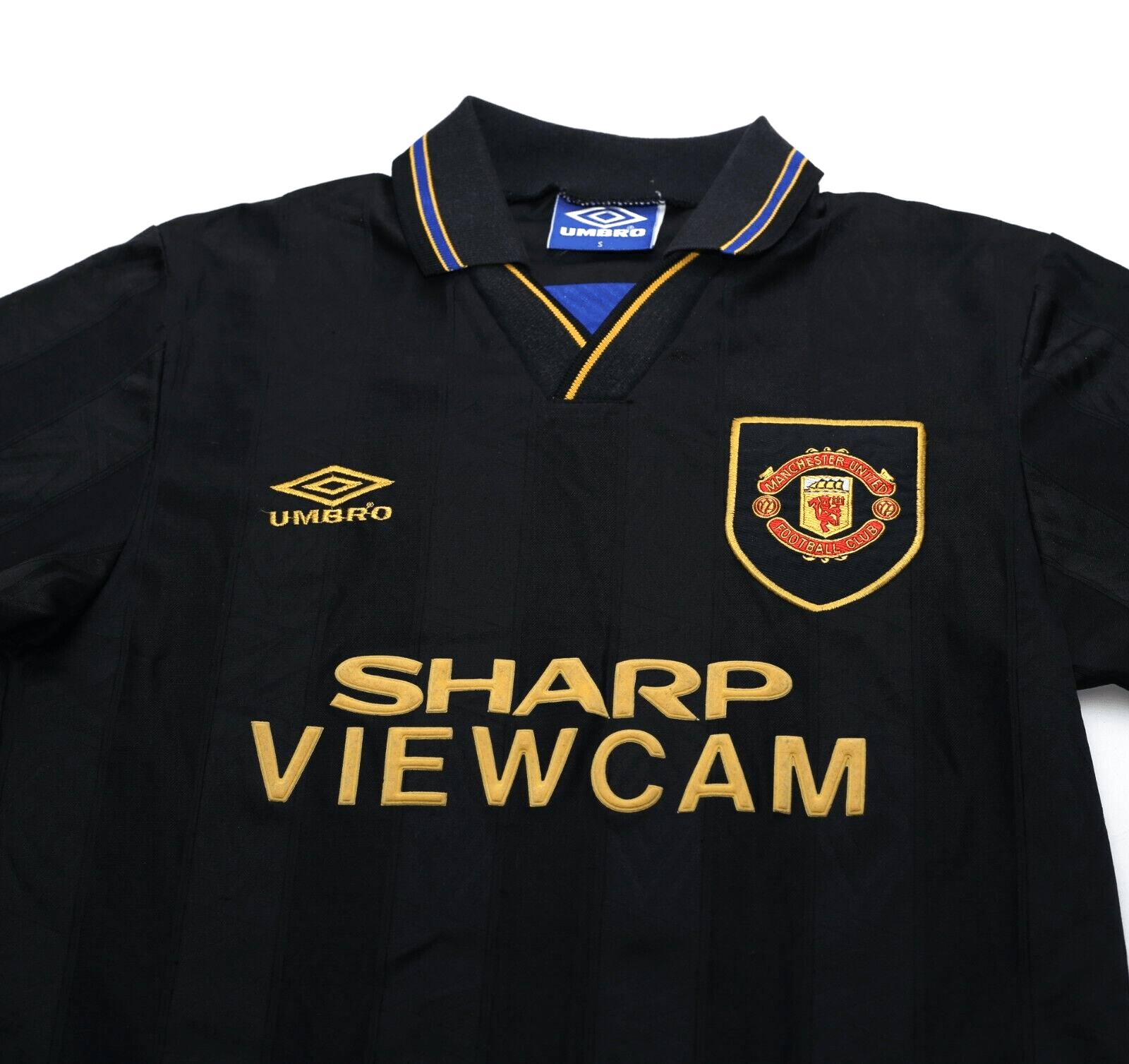 1993/95 CANTONA #7 Manchester United Vintage Umbro Away Football Shirt (S)