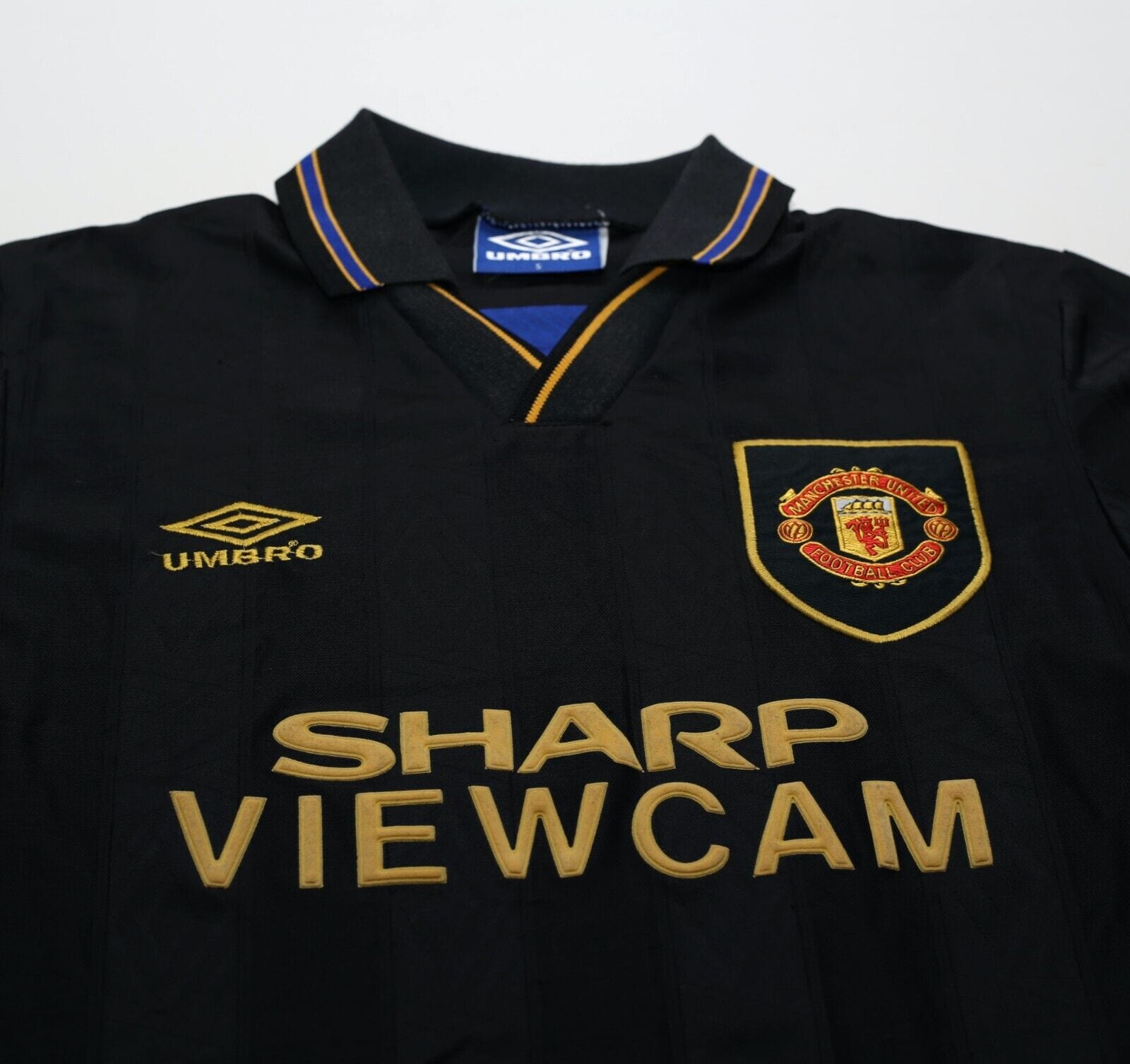 1993/95 CANTONA #7 Manchester United Vintage Umbro Away Football Shirt (S)