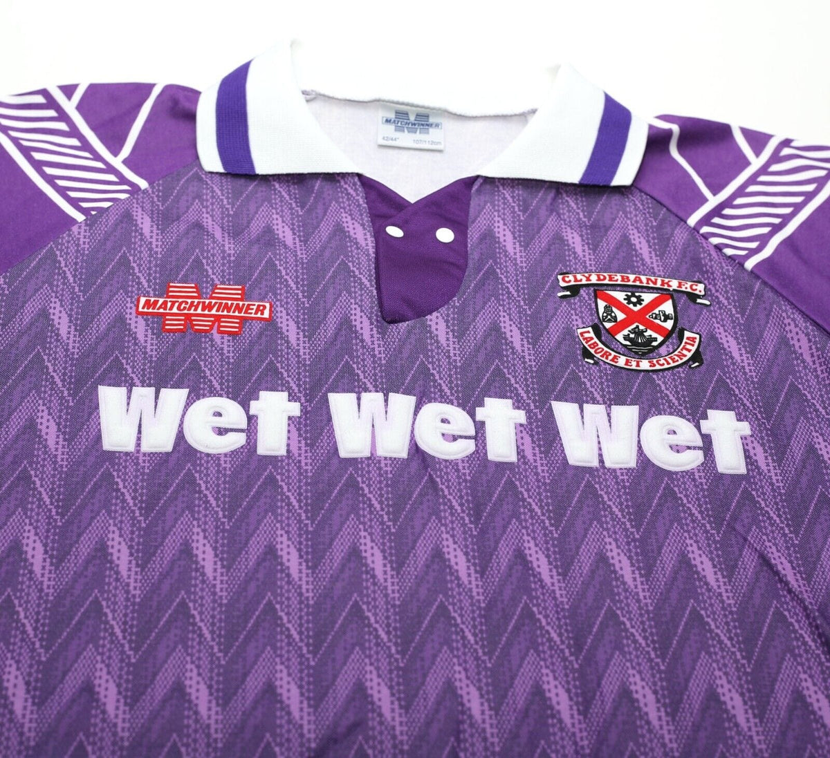 1993/95 CLYDEBANK Vintage Matchwinner WET WET WET Away Football Shirt (L) MINT