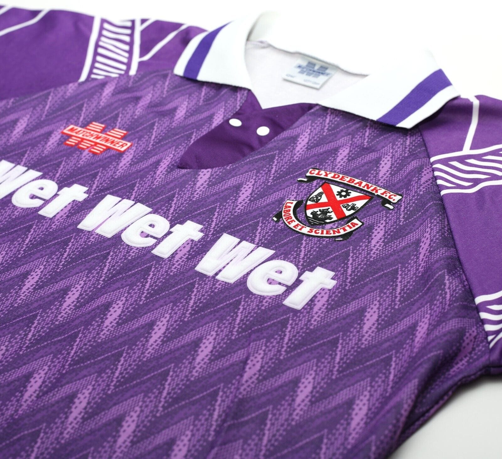 1993/95 CLYDEBANK Vintage Matchwinner WET WET WET Away Football Shirt (L) MINT