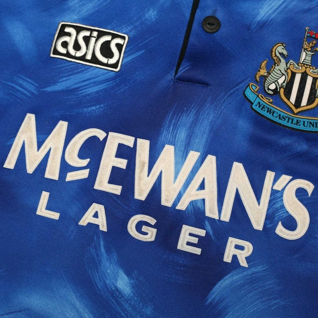 1993/95 Cole #9 Newcastle United Vintage Asics Away Football Shirt (S)