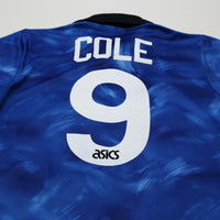 1993/95 Cole #9 Newcastle United Vintage Asics Away Football Shirt (S)