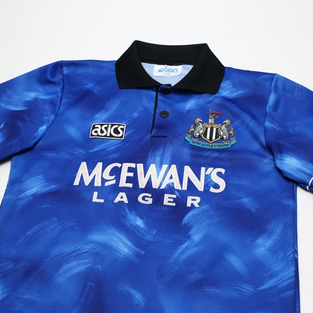 1993/95 Cole #9 Newcastle United Vintage Asics Away Football Shirt (S)