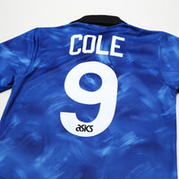 1993/95 Cole #9 Newcastle United Vintage Asics Away Football Shirt (S)