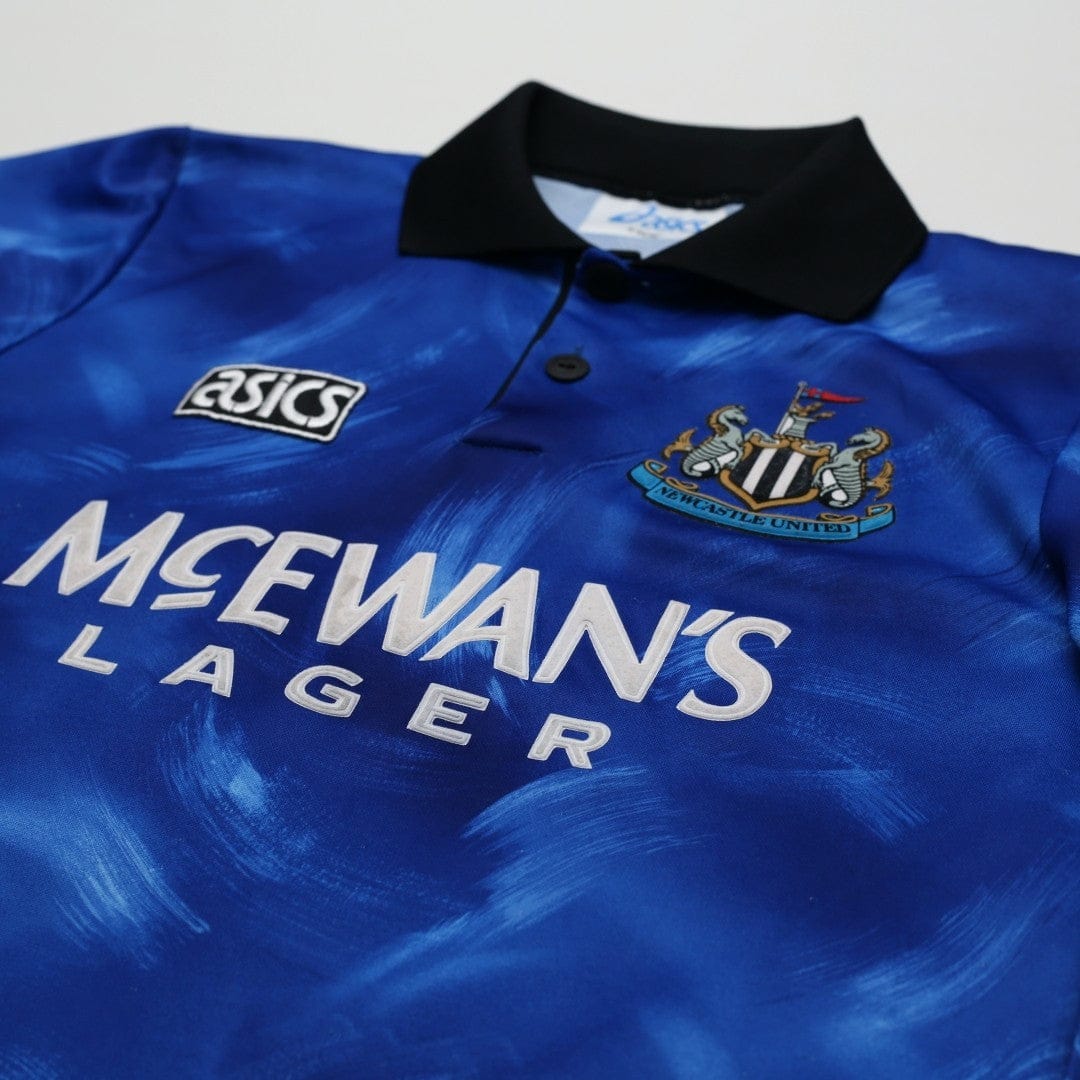 1993/95 Cole #9 Newcastle United Vintage Asics Away Football Shirt (S)