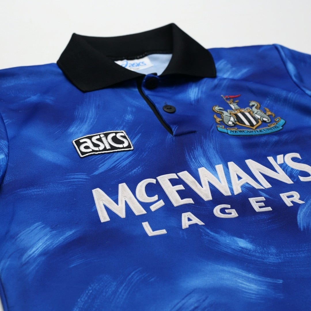 1993/95 Cole #9 Newcastle United Vintage Asics Away Football Shirt (S)