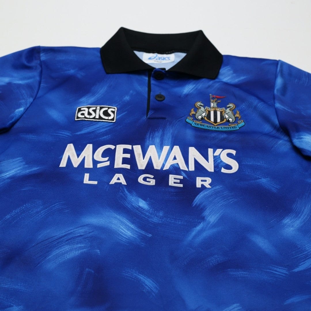 1993/95 Cole #9 Newcastle United Vintage Asics Away Football Shirt (S)