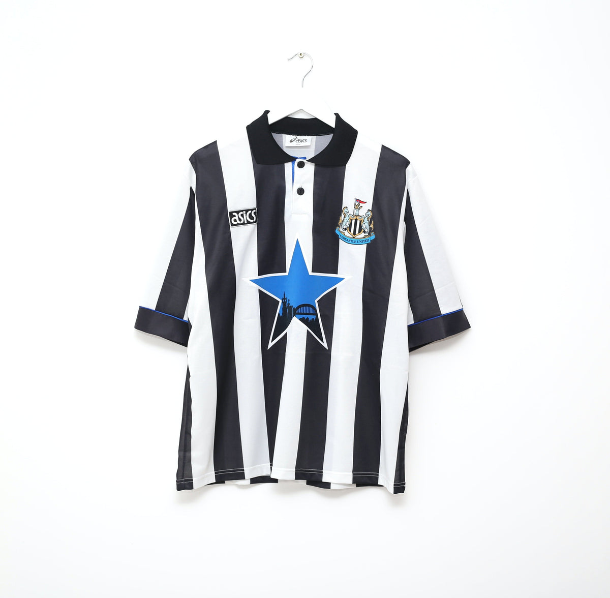 1993/95 COLE #9 Newcastle United Vintage Asics Football Shirt (L)
