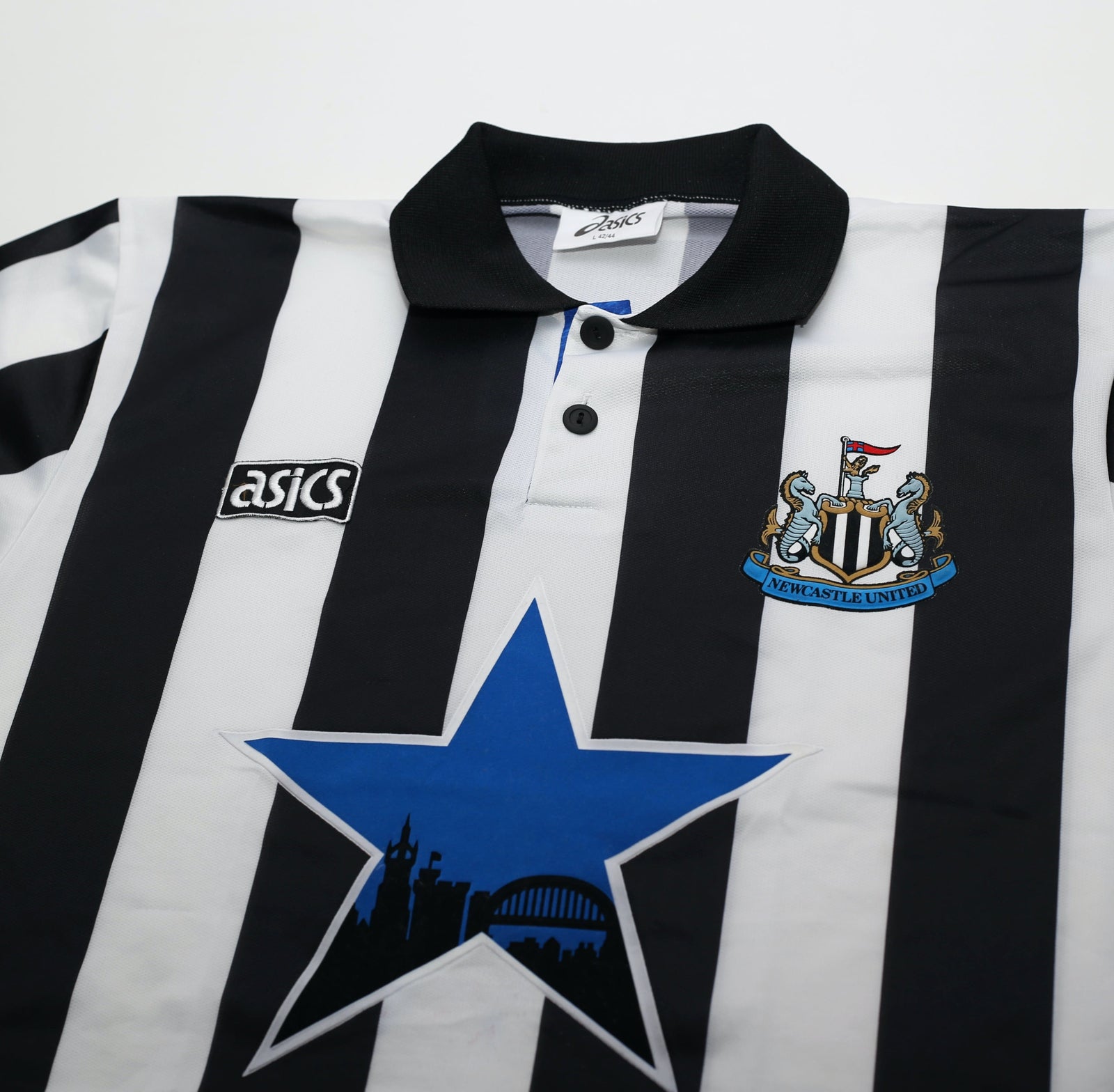 1993/95 COLE #9 Newcastle United Vintage Asics Football Shirt (L)