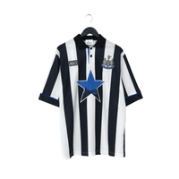 1993/95 Cole #9 Newcastle United Vintage Asics Home Football Shirt (L)