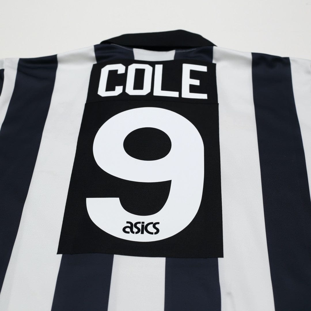 1993/95 Cole #9 Newcastle United Vintage Asics Home Football Shirt (L)