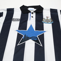 1993/95 Cole #9 Newcastle United Vintage Asics Home Football Shirt (L)