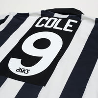 1993/95 Cole #9 Newcastle United Vintage Asics Home Football Shirt (L)