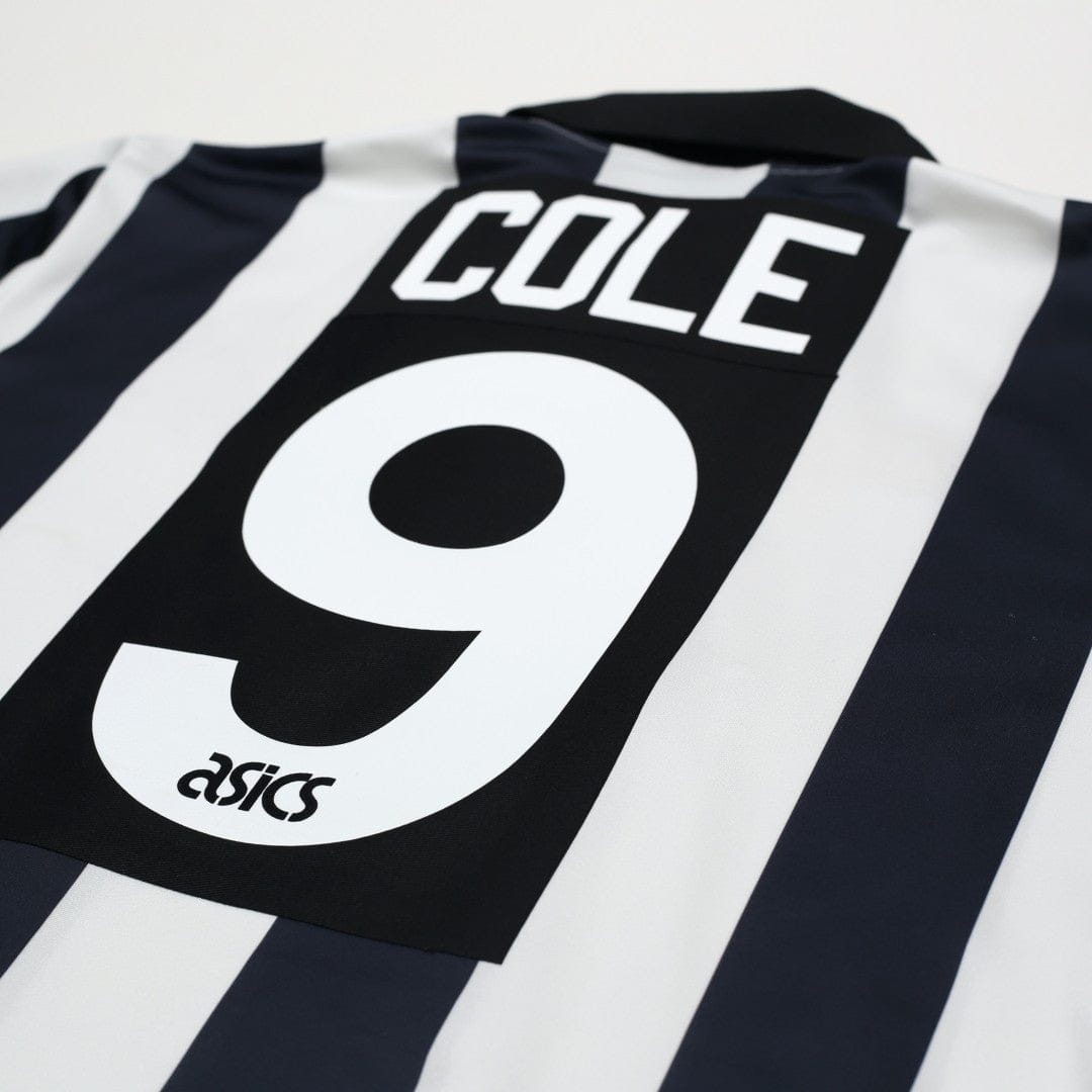 1993/95 Cole #9 Newcastle United Vintage Asics Home Football Shirt (L)