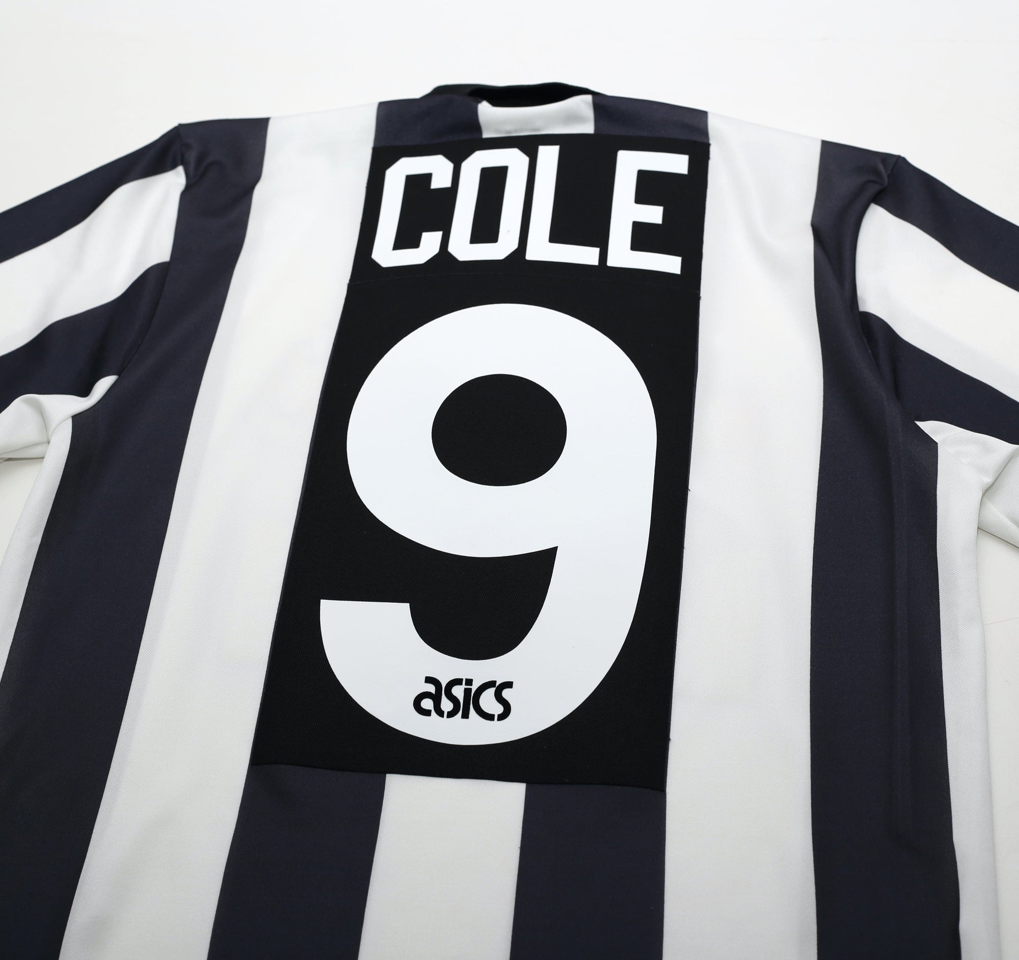 1993/95 COLE #9 Newcastle United Vintage Asics Home Football Shirt (S)