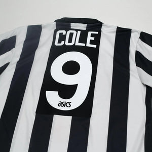 1993/95 Cole #9 Newcastle United Vintage Asics Home Football Shirt (XL)